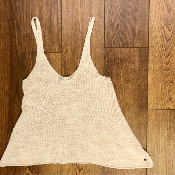 GUC American Eagle Oatmeal Knit Tank (Adult Extra Small) - Picture 3 of 4